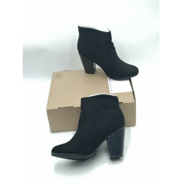 Journee Collection Link Heeled Ankle Boots Black Women's US 8M New - Picture 6 of 9